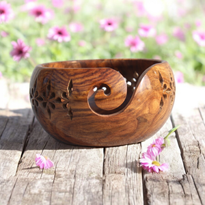 Bol à fil en bois de haute qualité, écologique, personnalisable, style tendance, grande ou petite capacité pour le rangement du fil - Product Image 1