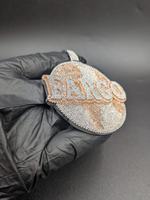 Colgante brillante de plata de ley 925 chapado en rodio con diamante moissanita VVS de alto brillo para uso unisex.