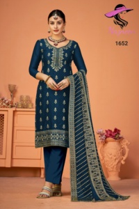 LATEST DESIGNER EMBROIDERY WORK WITH HEAVY DIAMOND <b>KURTI</b>-SET - Product Image 2
