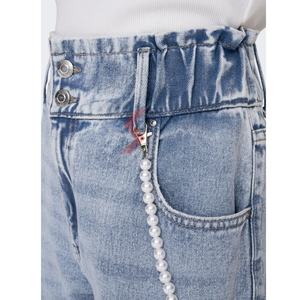 Pearl Design Jean Women's <b>Pants</b> Jeans Denim Fabric Skinny Style Blue Color Leg Zipper Fly <b>Ladies</b> Jeans OEM Serviced 2025 - Product Image 6