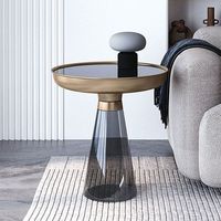 Haute Standard invité café Table à thé nouveau Style Transparent nordique Base décorative canapé Table d'appoint Table basse approvisionnement en gros