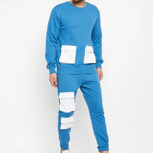 Chándal de invierno de hombre con logotipo personalizado de alta calidad 100% algodón Puff estampado trajes personalizados cómodos transpirables chándales OEM - Product Image 4