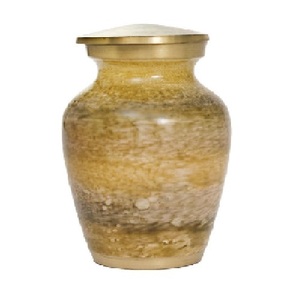 New Design Brass Cremation <b>Keepsake</b> Urns With Gold Multi Color Painting And Yellow Color Finished Metal Funeral Urns - Product Image 6