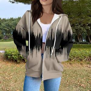 Sweat à capuche zippé surdimensionné pour homme Streetwear personnalisé avec poche kangourou 100% coton vêtements d'hiver pour l'hiver Streetstyle - Product Image 5