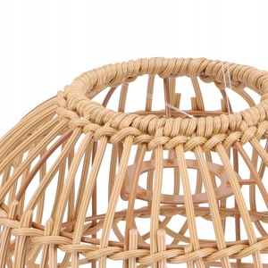 Abat-jour suspendus ronds antiques modernes faits à la main en rotin naturel 25x15cm accessoires d'éclairage pour la décoration intérieure-vente en gros disponible - Product Image 4