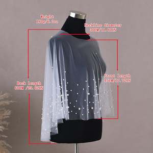 Chal Elegante Bridellab BVG27A-I Color Marfil Perla y Malla para Mujer con Caída Suave, Chal Cálido para Bodas, Graduaciones y Eventos Formales - Product Image 4