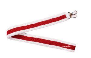 Correa de cinturón con cuentas personalizable de la Hermandad Gameday, correas de tira de arcoíris con ganchos desmontables, Color negro y rojo para bolsos, cinturones de Metal - Product Image 6