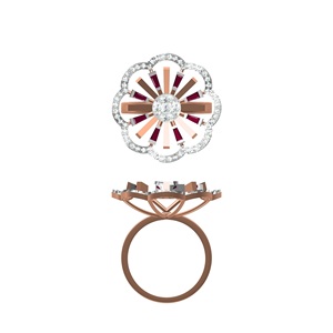 Anillos de diamantes cultivados en laboratorio con estilo ético hechos a mano 10K 14K 18K oro giro eterno cónico corte brillante chapado en rodio para mujer - Product Image 1
