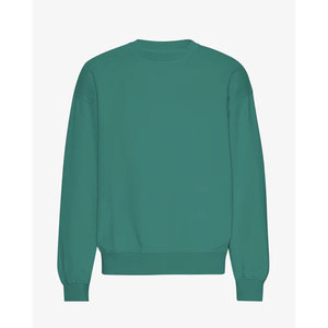 เสื้อสเวตเชิ้ตแขนยาวทรงโอเวอร์ไซส์ คอกลม มีซับใน ระบายอากาศได้ดี สีเขียวล้วน ผ้าฟลีซ สวมใส่สบาย ทรงปกติ เหมาะสำหรับฤดูใบไม้ร่วง - Product Image 5