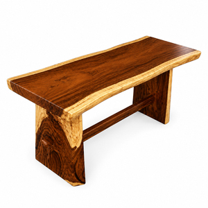 Solid Suar Wood Live Edge 3-Piece <b>Dining</b> <b>Table</b> <b>Set</b> 2 Benches Modern <b>Rustic</b> Style Premium Quality Natural Edge <b>Dining</b> Wholesale - Product Image 3