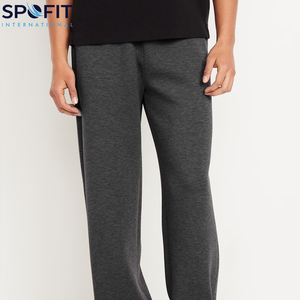 Men's High Quality 100% Polyester/Cotton Jogging Sweatpants Casual Sport Style Straight <b>Leg</b> Mid Waist Eco-Friendly Breathable - Product Image 1