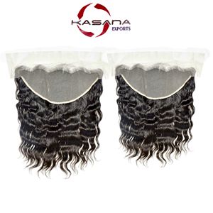 Extensions de cheveux humains vierges non traités 13*6 Frontal, cuticules alignées, style ondulé, pour femmes noires, pas cher - Product Image 4