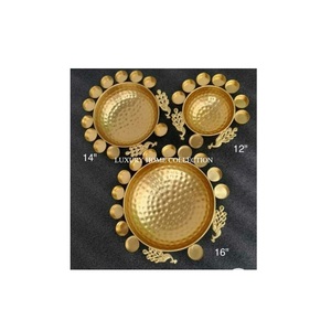 Ensemble de 3 tailles différentes de bols Urli de fleur de dessus de table de décoration de mariage couleur noire métal fer Unique nouveau style bol Urli de fleur - Product Image 6