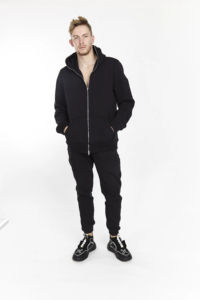 Sweat à capuche avec fermeture éclair pour hommes, Streetwear d'hiver, veste de gymnastique en polaire avec sérigraphie tête de mort, col à capuche à motif solide, vente en gros - Product Image 5