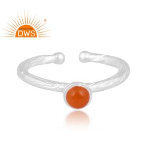 Best Quality Fine <b>Sterling</b> <b>Silver</b> Natural Carnelian Gemstone <b>Adjustable</b> <b>Ring</b> Custom Jewelry For Women Gift For Her - Product Image 2