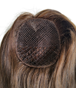 Atmungsaktives Design Fisch netz Natürliches jungfräuliches Haar Nahtloses Fisch netz <span class=keywords><strong>Integration</strong></span> Toupee Frauen Haarteil Topper - Product Image 1
