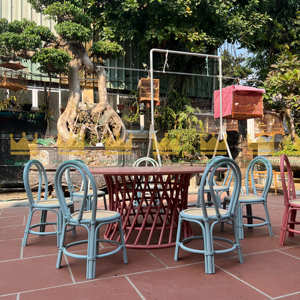 Juego de alquiler de mesas y sillas para niños de ratán hecho a mano Little Boho Dream | Muebles perfectos para fiestas y eventos para celebraciones con estilo - Product Image 6