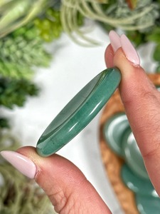Fabricante, venta al por mayor, cristal ovalado tallado Natural, piedra de preocupación, ágata, piedra preciosa verde semipreciosa, 30-40mm, artesanía, curación potente - Product Image 4