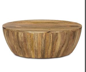 Table de meubles modernes décoratifs pour la maison, le salon et la cuisine, décoration de la maison, couleur bois naturel, Table de meubles ronde élégante - Product Image 5