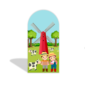 Decorazioni a Tema Fattoria di Vecchio McDonald, Coperture ad Arco Chiara per Pareti, Decorazioni Personalizzate per Baby Shower, Sfondo in Tessuto per Eventi e Feste - Product Image 4