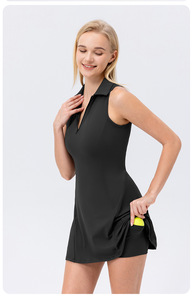 Conjunto de Minifalda de Golf para Mujer y Niña, Minifalda Deportiva Ajustada con Diseño de Cremallera para Gimnasio, Traje Corto de Fitness, Falda de Tenis - Product Image 2