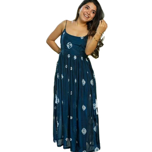 Most Picked Office Party <b>Special</b> Sleeve Less Pattern Huge Flair Bright Color Georgette Silk Embroidered Traditional Indian - Product Image 1