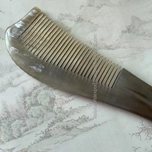 หวีเขาวัวแกะสลักจากอินเดียเครื่องนวดเขาควายธรรมชาติขัดเงาสำหรับหัวสัตว์ที่มีสไตล์โดย fwe - Product Image 1