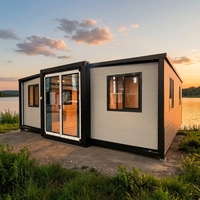 Bâtiment préfabriqué moderne de 20 pieds en conteneur, maison à ossature métallique résistante aux intempéries, hébergement temporaire, solution personnalisée