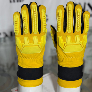 Gants résistants aux chocs Doublure HPPE et mécanicien TPR Niveau 5 Anti-coupure Anti-impact Construction Gants de sécurité tactiques - Product Image 1