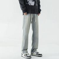 Jeans pour jeunes hommes de haute qualité, personnalisables, couleur sur mesure, coupe droite, en denim de coton élastique, doux et coupe-vent – Grande Vente