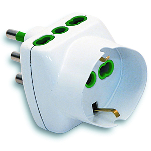 Adattatore Triplo in Blister 2P+T 16A/2 Prese 10/16A+Schuko - Product Image 1