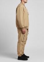 Ensemble veste bomber kaki et pantalon cargo pour homme, tenue de sport tactique, style militaire, streetwear, logo personnalisé, coupe-vent, costume décontracté