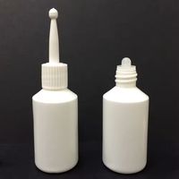 Flacons compte-gouttes en HDPE écologiques de 3 ml à 30 ml de la série K, imprimés à l'écran, avec bouchon en caoutchouc pour les soins cosmétiques et les soins du visage