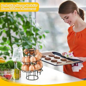 ชั้นวางไข่ทำจากโลหะสำหรับวางบนเคาน์เตอร์ในห้องครัว - Product Image 5