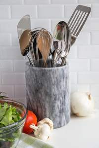 Porta Botellas de Mármol Carrara Gris, Enfriador de Vino de Mármol Real Hecho a Mano, Decoración Artesanal para el Hogar SUAZ - Product Image 4