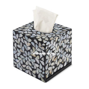Blue Powder Coated Luxury Wood <b>Tissue</b> <b>Box</b> Classic Stylish Handmade Top Selling Hotel Decorative New Wholesale Wooden <b>Tissue</b> <b>Box</b> - Product Image 2