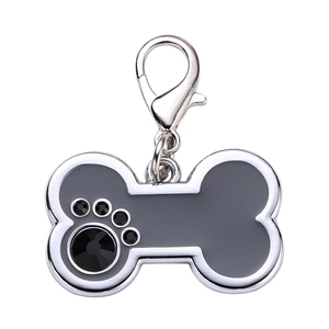 Etiquetas personalizadas con purpurina para perros y gatos, colgante de Metal con nombre de identificación para mascotas - Product Image 6