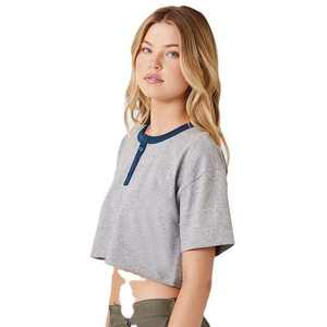 2025 nuevo diseño de camisetas sin mangas de Yoga para mujer, Top corto informal con cuello redondo, decoración de encaje de talla grande, moda sólida al por mayor - Product Image 3