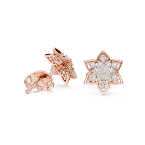 ต่างหูเพชรกลมหรูหราแฟนซีที่มีคุณภาพสูงสำหรับผู้หญิงเครื่องประดับเม็ดเพชรสำหรับปลูกในห้องปฏิบัติการขายส่ง - Product Image 3