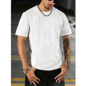 Camiseta OEM para hombre con logotipo personalizado Posición Camiseta de algodón de manga corta Antiarrugas Transpirable Listo para usar Directo de fábrica - Product Image 1