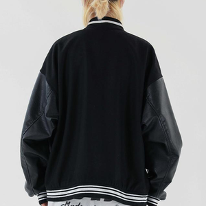 Chaquetas de béisbol Unisex de alta calidad de EE. UU. American Varsity, tela ligera, logotipos personalizados, parches de chenilla bordados, High Street - Product Image 6