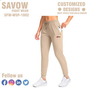 กางเกงวอร์มเอวยางยืดสำหรับผู้หญิงผ้าโพลีเอสเตอร์สแปนเด็กซ์แบบผูกเชือกทรงหลวมออกแบบได้ตามต้องการ - Product Image 3