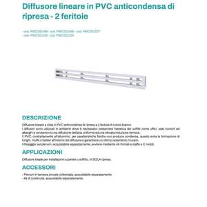 Diffuseur linéaire en PVC anti-condensation à 2 fentes Tecnosystemi et grille pour air de retour - Product Image 6