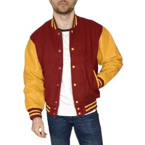 Chaqueta universitaria recortada unisex con soporte de logotipo personalizado, parche bordado de chenilla americana, estilo de béisbol Retro Vintage para hombres, Primavera - Product Image 3