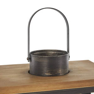 Recién llegado, Juego de 2 linternas de metal con toboganes de vidrio transparente, farol decorativo colgante o farol de mesa 2025 al por mayor - Product Image 3