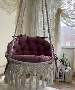 Decoración Moderna para Sala de Estar, Cuna de Bebé Hecha a Mano, Estilo Columpio, Color Natural, para Junto a la Cama - Product Image 2