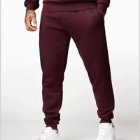 Traje personalizado en blanco de alta calidad para hombre, ropa de calle, Sudadera con capucha y parte inferior, conjuntos de Jogger, chándal holgado, estampado sólido de invierno OEM