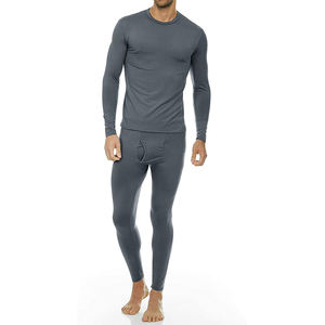 Conjunto de ropa interior térmica de algodón sin costuras para hombre y mujer, respetuoso con el medio ambiente, grueso, sólido, cuello alto, manga larga, todas las estaciones, Yoga, ciclismo - Product Image 2