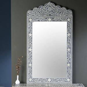 Miroir mural classique moderne avec incrustations d'os, finition artisanale, miroir décoratif design pour les murs intérieurs élégants - Product Image 6