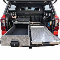 Module de camping pour benne de pick-up avec cuisine coulissante pour Ford F150, benne de 6,5 pieds, avec évier en acier inoxydable et robinet pliable